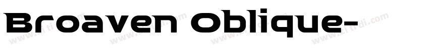 Broaven Oblique字体转换